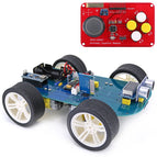 Easy-plug 4WD Smart Car Kit JoyStick Remote Control LORA RF 433 MHz Long Range Wireless Module Gear Motor Kit for Arduino
