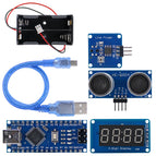 Easy-plug JoyStick Remote Control 4WD Smart Car Kit RF 315 MHz Long Range LORA Wireless Module Gear Motor Kit for Arduino
