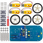 Easy-plug JoyStick Remote Control 4WD Smart Car Kit RF 315 MHz Long Range LORA Wireless Module Gear Motor Kit for Arduino