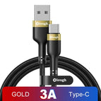 Elough USB Type C Cable 3A Fast Charging USB C Cable For Xiaomi Redmi Poco x3 Samsung S20 S21 Mobile Phone USB-C Type-C Cable 3m