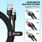 Elough USB Type C Cable 3A Fast Charging USB C Cable For Xiaomi Redmi Poco x3 Samsung S20 S21 Mobile Phone USB-C Type-C Cable 3m