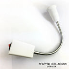European American Australia EU UK US AU Plug to E27 Light Base Conversion LED Bulb Socket Rotary Lamp Holder With Switch 20cm
