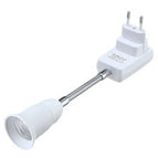 European American Australia EU UK US AU Plug to E27 Light Base Conversion LED Bulb Socket Rotary Lamp Holder With Switch 20cm