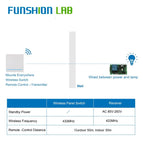FUNSHION 433MHz Universal Wireless Remote Control86 Wall Panel RF Transmitter   Receiver 1 2 3 Button For Home Room Light Switch