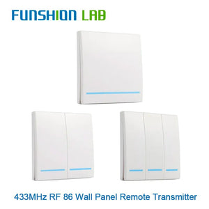 FUNSHION 433MHz Universal Wireless Remote Control86 Wall Panel RF Transmitter   Receiver 1 2 3 Button For Home Room Light Switch