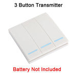 FUNSHION 433MHz Universal Wireless Remote Control86 Wall Panel RF Transmitter   Receiver 1 2 3 Button For Home Room Light Switch