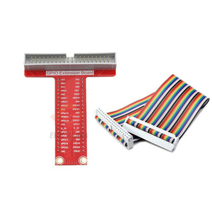 For Raspberry Pi 2 3 B+ T-type 40 Pin GPIO Breakout Expansion Adapter Board + 20CM GPIO 40pin Rainbow Cable T expansion DIY kit