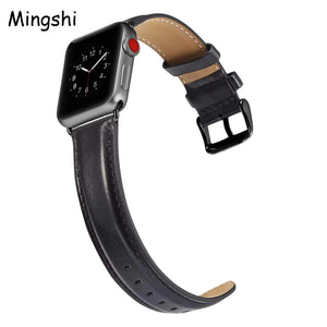 Genuine Leather Watch Band For Apple Watch series 1 2 3 42mm 38mm Bracelet strap for iwatch series 7 6 5 4 SE 45mm 41mm 44mm