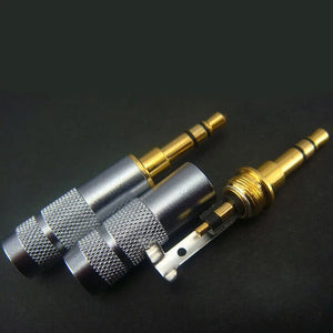 Gold plated Stereo 3.5mm 3 Pole Repair Headphone Jack Plug Cable Audio Headphones Audio Jack Plug Connector Soldering