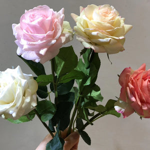 C-R041 Wholesale High Quality Artificial Real Touch Latex Roses Faux Silk Roses for Wedding Home Party Decoration