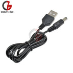 USB 2.0 to DC 5.5mm x 2.1mm Power Converter Connector Cable DC to USB Power Adapter Socket Cord Plug for Power Charger