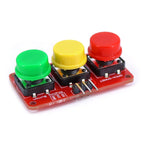 OPEN-SMART 3 Channel Colorful Big Key Analog Button Sensor Module 3-CH Red Yellow Green Color Keys Compatible for Arduino