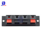 diymore 5PCS/Lot 4 Pin Speaker Terminal Block 4 Way Amplifier Spring Jointing Clamp Test Clip Stereo Speaker Strip Connector