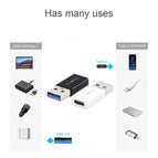 1pc Type C USB 3.0 Adapter Fast Portable Charging Data Type-C Data Charging Adapter Cables Converter for Smart Product