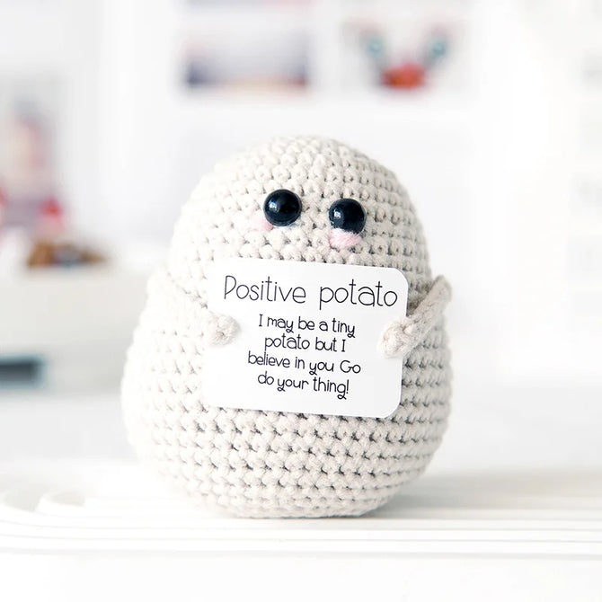 Crochet Positive Energy Card Knit Emotional Support Crochet Dolls Toy Crochet Toy Christmas Mother's Day Gifts Graduation Gifts