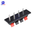 diymore 5PCS/Lot 4 Pin Speaker Terminal Block 4 Way Amplifier Spring Jointing Clamp Test Clip Stereo Speaker Strip Connector