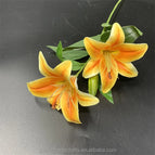 QSLH-V162 Artificial Flowers Lily Real Touch Flowers Lily Latex Lily Flower Artificial for Home Decor