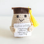 Crochet Positive Energy Card Knit Emotional Support Crochet Dolls Toy Crochet Toy Christmas Mother's Day Gifts Graduation Gifts