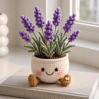 Wholesale Handmade Crochet Flower Pots Rose Sunflower Lavender Strawberry Mushroom Cute Desk Decor Gifts Custom OEM ODM