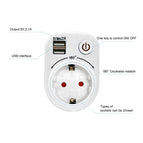 USB Socket Intelligent USB Switch Socket 2.1A Dual USB Charging Travel Adaptor Socket