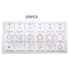225pcs Rubber O Ring O-Ring Washer Seals Watertightness Assortment Different Size With Plactic Box Kit Set