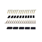 5/10 Pairs Jr Futaba Servo Receiver Connector Plug with Lock and Male Female Gold Plated Terminals Crimp Pin Kit for RC Battery