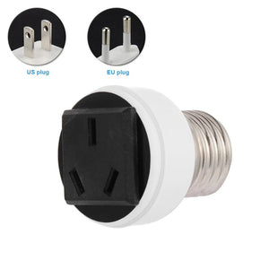 1PC E27 ABS US/EU/AU Plug Connector Accessories Bulb Holder Lighting Fixture Bulb Base Screw Adapter Portable White Lamp Socket