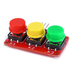 OPEN-SMART 3 Channel Colorful Big Key Analog Button Sensor Module 3-CH Red Yellow Green Color Keys Compatible for Arduino
