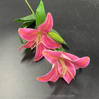 QSLH-V162 Artificial Flowers Lily Real Touch Flowers Lily Latex Lily Flower Artificial for Home Decor