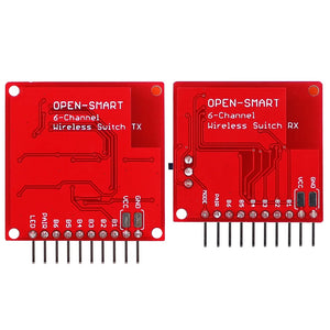 2.4G 2.5G Wireless Switch Remote Kit 6 Channel Transmitter Receiver Module Without Programming for DIY Onboard Pair Button