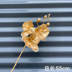 DREA Factory Wholesale Artificial Gold Eucalyptus Leaves Artificial Palm Leaf for Christmas Home Decor