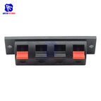 diymore 5PCS/Lot 4 Pin Speaker Terminal Block 4 Way Amplifier Spring Jointing Clamp Test Clip Stereo Speaker Strip Connector