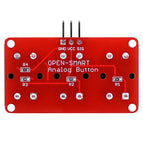 OPEN-SMART 3 Channel Colorful Big Key Analog Button Sensor Module 3-CH Red Yellow Green Color Keys Compatible for Arduino