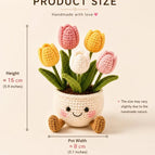 Wholesale Handmade Crochet Flower Pots Rose Sunflower Lavender Strawberry Mushroom Cute Desk Decor Gifts Custom OEM ODM