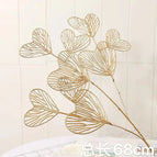 DREA Factory Wholesale Artificial Gold Eucalyptus Leaves Artificial Palm Leaf for Christmas Home Decor