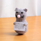Crochet Positive Energy Card Knit Emotional Support Crochet Dolls Toy Crochet Toy Christmas Mother's Day Gifts Graduation Gifts