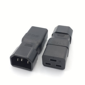 IEC 320 C19 to C14 AC Power Adapter Plug, Connect C20 To C13 Power Male To Female Converter 10A 250V Black