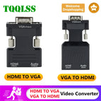 HDMI TO VGA OR VGA to HDMI Converter Adapter 1080P VGA Adapter For PC Laptop to HDTV Projector Video Audio HDMI to VGA Adapter