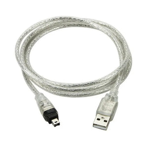 1M/3ft USB Male to Firewire IEEE 1394 4 Pin Male iLink Adapter Cord firewire 1394 Cable for SONY DCR-TRV75E DV