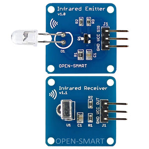 1Set Infrared Transceiver Infrared Transmitter IR Emitter Module + IR Receiver Module Infrared Receiver 38KHz 940nm for Arduino
