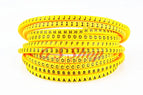 500pcs/Lot EC-0 EC-1 EC-2 EC-3 1.5mm2 A-J  ABCDEFJHIJ  English Letter Flexible Print Sleeve Tube Label Network Wire Cable Marker