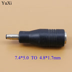 YuXi 7.4*5.0 mm Female to 4.8*1.7mm Male  5.5x2.5/5.5x2.1 DC Adapter For IBM for Lenovo Power Laptops Adapter 5.5 2.1mm DC Jack