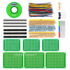 OPEN-SMART PCB Experiment Board Kit with Tin Wire / LED / Pin Header Include Commonly Used Resistor / LED Pack DIY for Arduino
