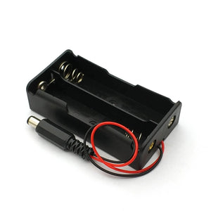 New Power bank 18650 Battery Holder Plastic Battery Holder Storage Box Case for 2x18650 With DC5.5 * 2.1mm power plug