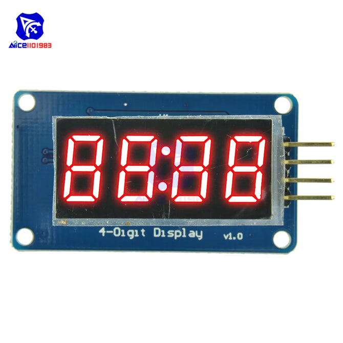 diymore TM1637 0.36 Inch 4 Bits LED Display Module 7 Segment Clock RED Anode Digital Tube for Arduino