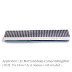 Red /Yellow /Green /Blue LED Dot Matrix 0.8 inch 8 * 24 Cascadable Display Module Driver IC MAX7219 with SPI Port for Arduino
