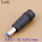 YuXi 7.4*5.0 mm Female to 4.8*1.7mm Male  5.5x2.5/5.5x2.1 DC Adapter For IBM for Lenovo Power Laptops Adapter 5.5 2.1mm DC Jack