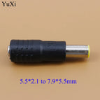 YuXi 7.4*5.0 mm Female to 4.8*1.7mm Male  5.5x2.5/5.5x2.1 DC Adapter For IBM for Lenovo Power Laptops Adapter 5.5 2.1mm DC Jack