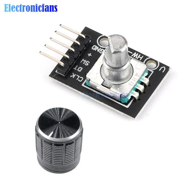 HW-040 360 Degrees Rotary Encoder Module Brick Sensor Switch with 15×16.5 mm Potentiometer Rotary Knob Hole Cap For Arduino