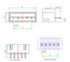 500PCS  XH2.54 Male Material Connector Leads Pin Header 2.54mm  Socket Pin Header Straight pin 2P 3P 4P 5P 6P 7P 8P 9P 10P 12P